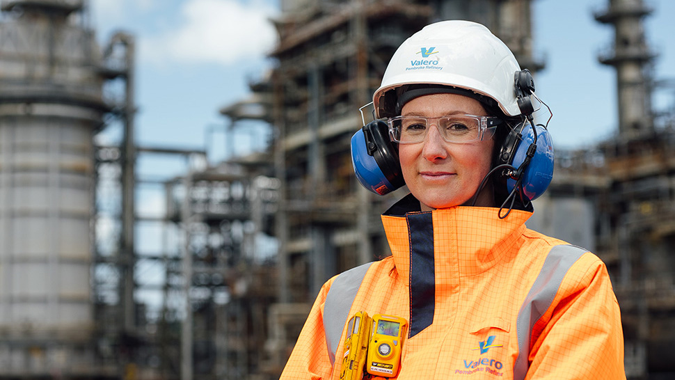 An employee at Pembroke refinery