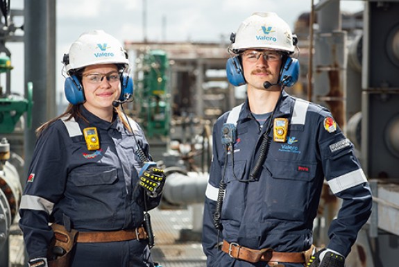 Employees at Pembroke refinery