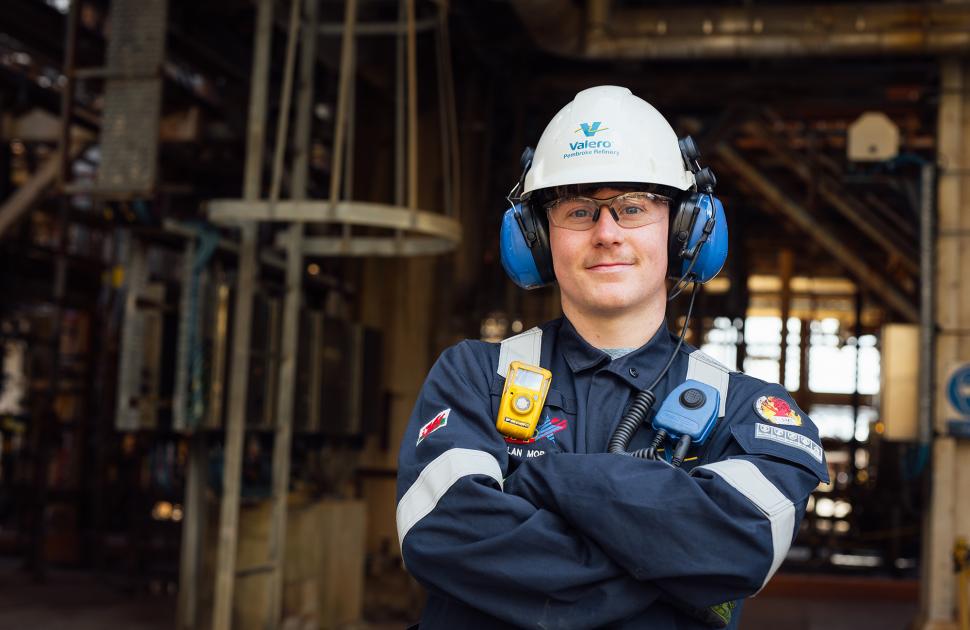 Pembroke employee at the refinery