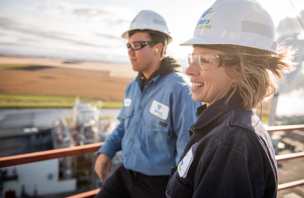 Valero employees at an ethanol plant.