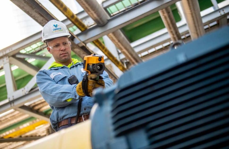 Valero employees at an ethanol plant.