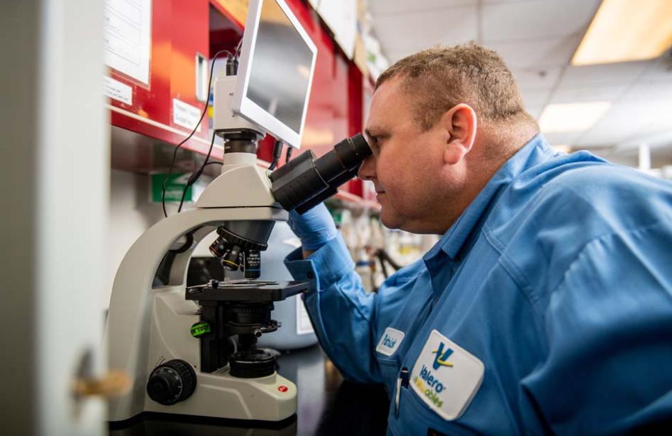 Valero employees at an ethanol plant.