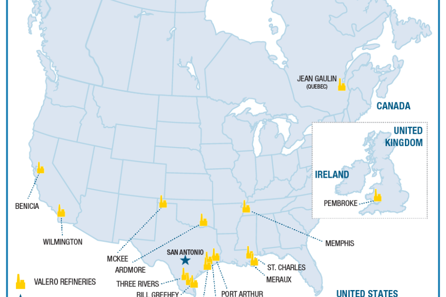 Valero Refinery Locations